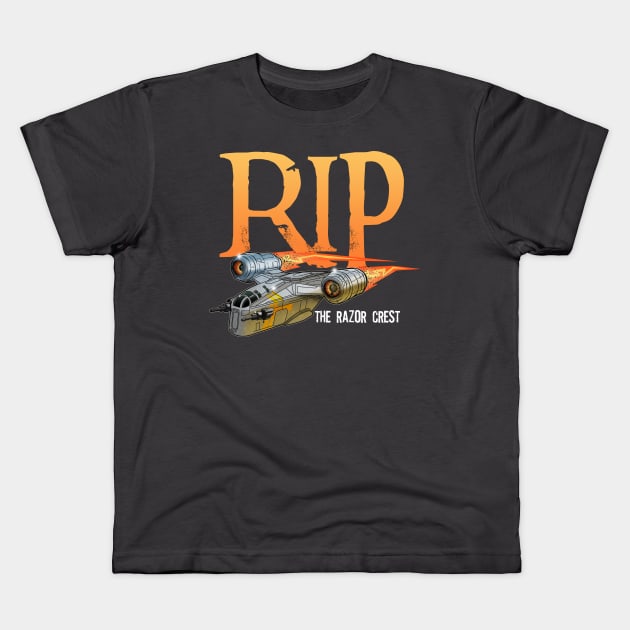 Razor Crest RIP Kids T-Shirt by Rackham